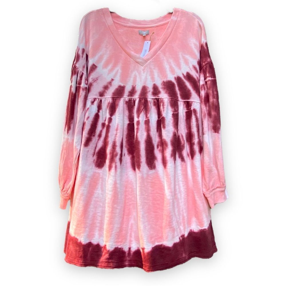 True Craft Tie Dye Cotton Shirt Dress
